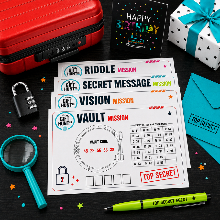Spy Mission Birthday Gift Hunt (8–10 years)